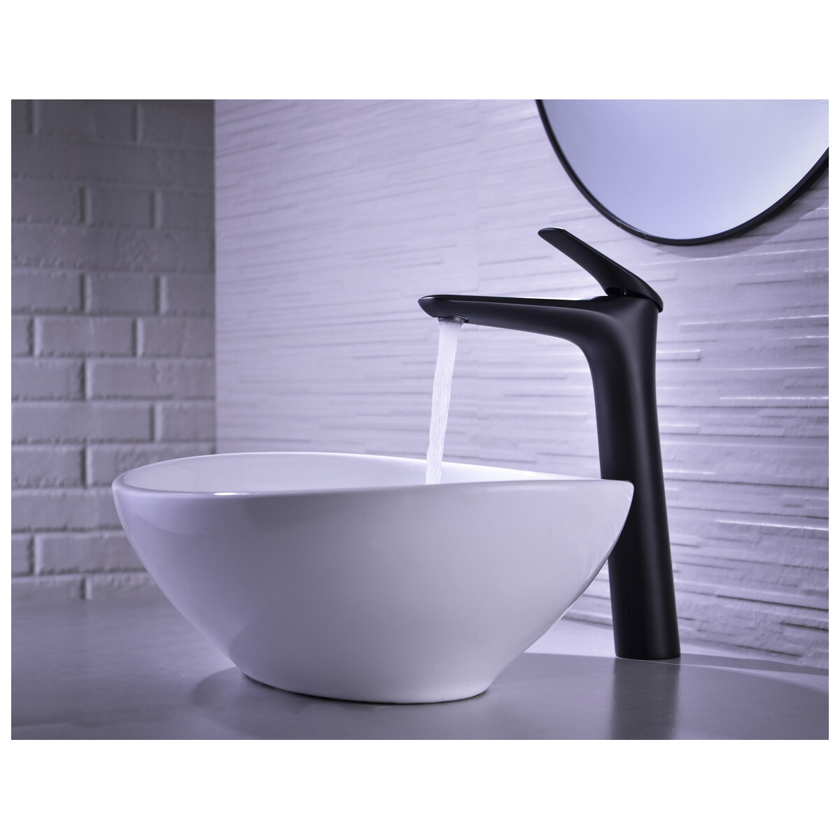 Vannitoa töötasapind Comad Countertop Tall Taps 5 × 19 × 29 cm, matt must