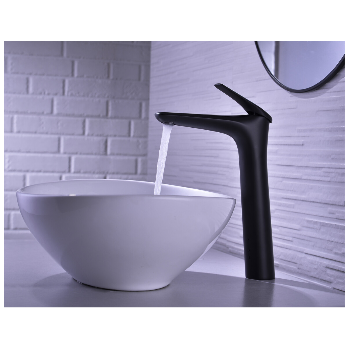 Vannitoa töötasapind Comad Countertop Tall Taps 5 × 19 × 29 cm, matt must