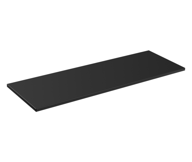 Vannitoa töötasapind Comad Santa Fe Black 160,4 × 46 × 2,5 cm, matt must