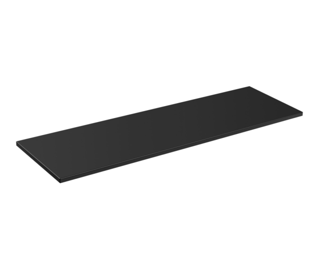 Vannitoa töötasapind Comad Santa Fe Black 180,4 × 46 × 2,5 cm, matt must