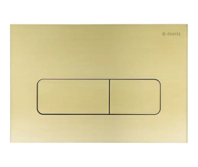 WC loputusnupp slim Deante 247x165 mm, harjatud kuld