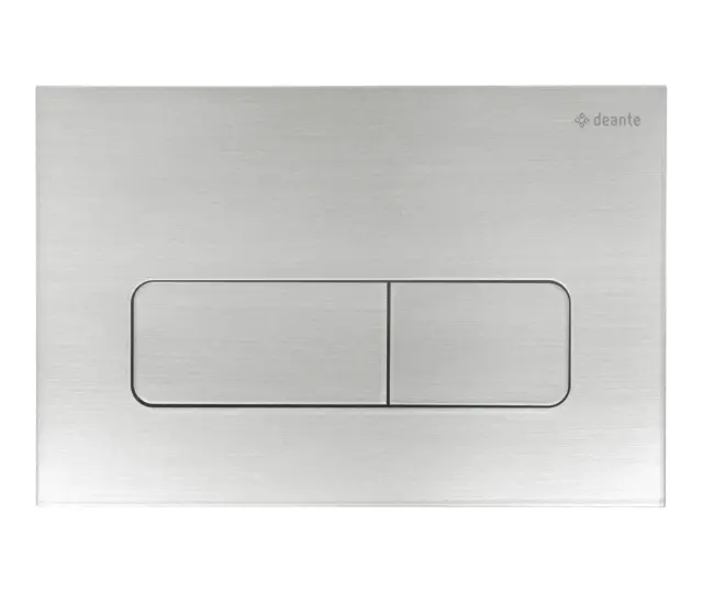 WC loputusnupp slim Deante 247x165 mm, harjatud teras