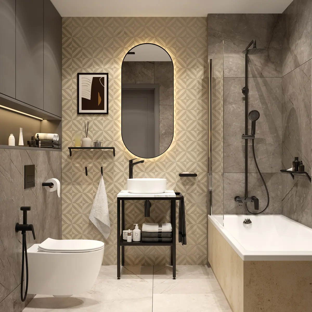 WC loputusnupp slim Deante 247x165 mm, must