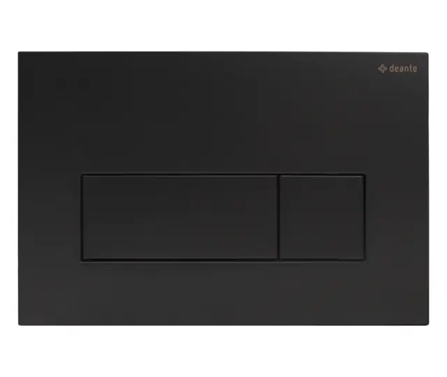 WC loputusnupp slim Deante 247x165 mm, must