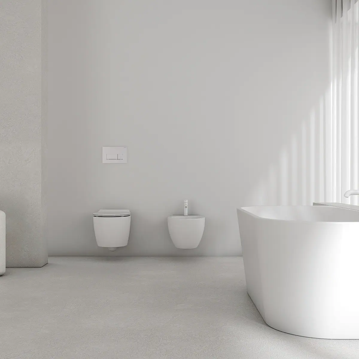 WC loputusnupp slim Deante 247x165 mm, valge