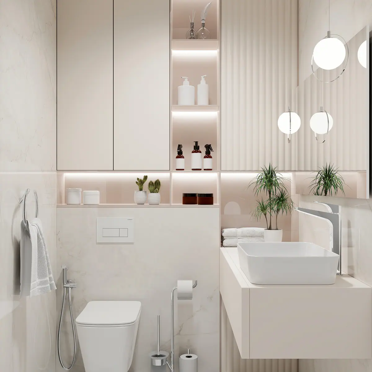 WC loputusnupp slim Deante 247x165 mm, valge