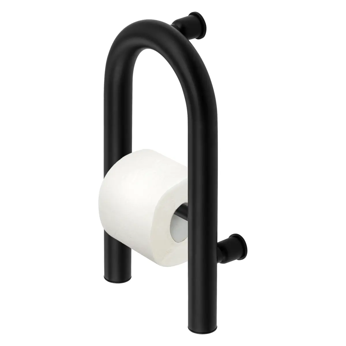 WC-paberi hoidjaga tugikäepide Deante Vital 34 cm, matt must – lisavaade 2